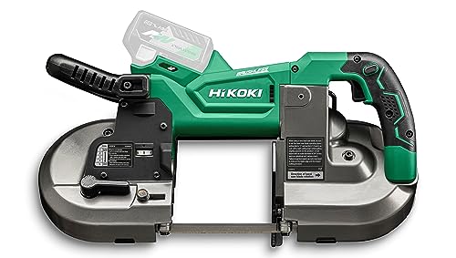 HIKOKI Akku Bandsäge CB3612DA (18V, Brushless Motor, Blattgeschwindigkeit: 1,0-3,2 m/min, Bandabmessung LxHxB: 1.140x12,5x0,5 mm) Plus Zubehör, OHNE Akku, Ladegerät und Transportkoffer. von HIKOKI