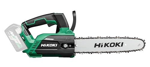 HIKOKI Akku Kettensäge CS3630DC (36V, Schwertlänge: 300 mm, Kettenteilung: 3/8", Geräuschentwicklung: 88 dB(A), Geschwindigkeit: 12,6 m/s, Sägekette: 90PX 45E) plus Zubehör ohne Akku u. Ladegerät. von HIKOKI