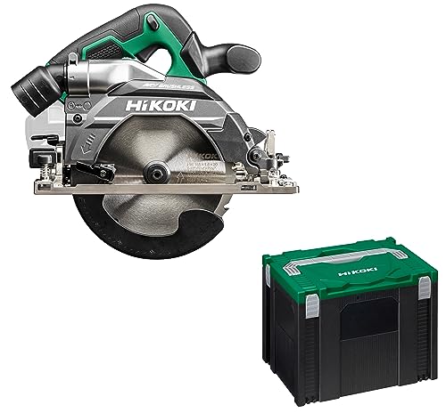 HIKOKI Akku Kreissäge C3606DB (36V, Brushless, Sägeblatt Ø: 165mm, Sägeblattbohrung Ø: 20 mm, Gehrungsschnitte von/bis: -5° bis 45°, Max. Sägeleistung bei 90°: 66mm) Plus Zubehör, OHNE Akku, Ladegerät von HIKOKI