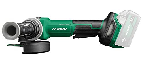 HIKOKI Akku Winkelschleifer G1813DFW4Z (Basic) (18V, 8000 min-1/min Drehzahl, Scheiben-ø: 125mm, Brushless, mit AT Modus, Spindelarrietierung, (OHNE Akku, Ladegerät und Transportkoffer) im Karton von HIKOKI