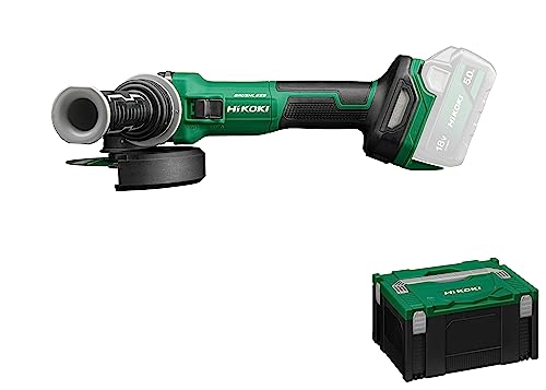 HiKOKI Akku-Winkelschleifer G1813DE (18V, Brushless, Spindelarretierung, 125mm, Zubehör, ohne Akku und Ladegerät) von HIKOKI