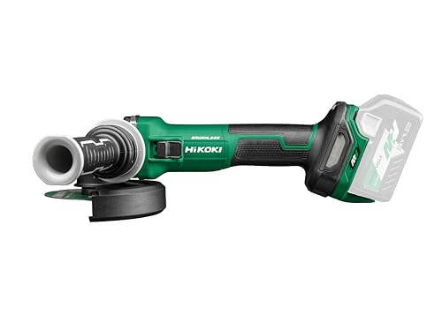 HIKOKI Akku Winkelschleifer G3613DVE (36V, Brushless Motor, Schleifscheiben Ø: 125 mm, Antriebsspindel: M14, Leerlaufdrehzahl: 3200-10000 min-1) Plus Zubehör, OHNE Akku, Ladegerät und Transportkoffer. von HIKOKI