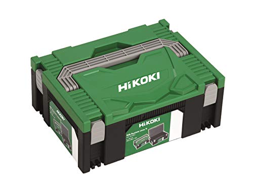 HiKOKI Transportkoffer HSC II (Universelle Aufbewahrung und Transport von Zubehör und Werkzeug, stapelbar, Grün-Schwarz, inkl. Schaumstoffeinlagen, 295x395x158mm) von HIKOKI