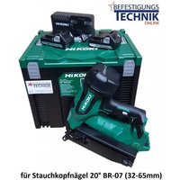 Hikoki - Akku Nagler NT1865DA 2x3,0Ah 32-65mm für 20° Stauchkopfnägel Bosch gnh 18V-64 BR-07-EN14890.3.0Ah von HIKOKI