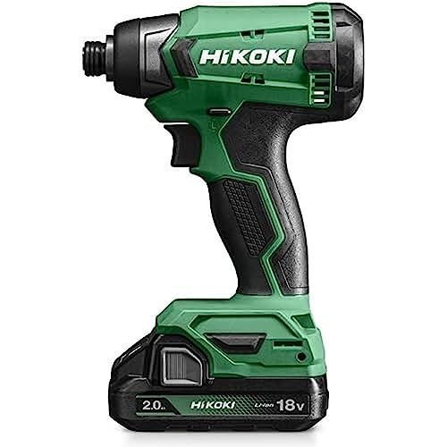 Hikoki Akku Schlagschrauber WH18DAWCZ, 1/4" Werkzeugaufnahme (18V, 2x 2,0Ah Akku,Max. Festdrehmoment: 140 Nm, Bolzen und Muttern: M6-M14, Brushless, Zubehör Koffer, Akku, Ladegerät) von HIKOKI