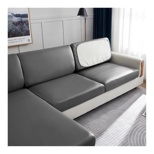 HIKOO DAILY Stretch-PU-Leder, wasserdichter Sofakissenbezug, Sitzbezug, Rückenlehnenbezug, leicht zu reinigen, Sofaschutz für Haustiere und Kinder (Farbe 14, XL-Größe) von HIKOO DAILY