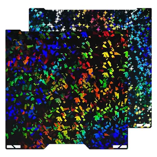 HIKUDIY 355x346mm PEF+PEY Bauplatte für Bambu Lab H2D – Rainbow Confetti PEF- und Galaxy PEY-Federstahlplatte, beheiztes Druckbett für Bambulab H2D 3D-Drucker HIKUDIY 355x346mm PEF+PEY Bauplatte für Bambu Lab H2D – Rainbow Confetti PEF- und Galaxy PEY-Federstahlplatte, beheiztes Druckbett für Bambulab H2D 3D-Drucker von HIKUDIY