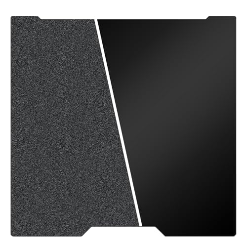 HIKUDIY 355x346mm schwarze PEI beidseitige Bauplatte für Bambu Lab H2D – glatte PEI- und strukturierte PEI-Federstahlplatte, flexible Druckplatte für Bambulab H2D 3D-Drucker von HIKUDIY