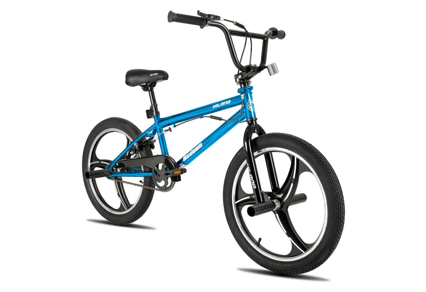 HILAND BMX-Rad 20 Inch 3 Spoke Kids BMX Bike for Boys Girls Ages 5-12, 360 Degree Rotor Freestyle, 4 Pegs Single Speed HILAND BMX-Rad 20 Inch 3 Spoke Kids BMX Bike for Boys Girls Ages 5-12, 360 Degree Rotor Freestyle, 4 Pegs Single Speed von HILAND