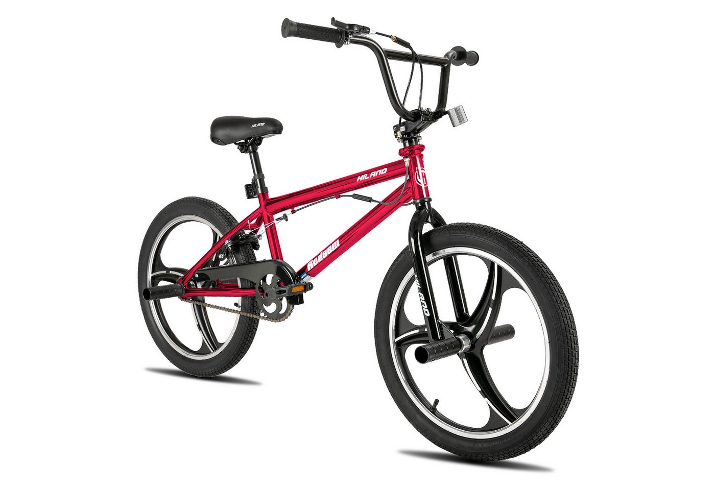 HILAND BMX-Rad 20 Inch 3 Spoke Kids BMX Bike for Boys Girls Ages 5-12, 360 Degree Rotor Freestyle, 4 Pegs Single Speed von HILAND