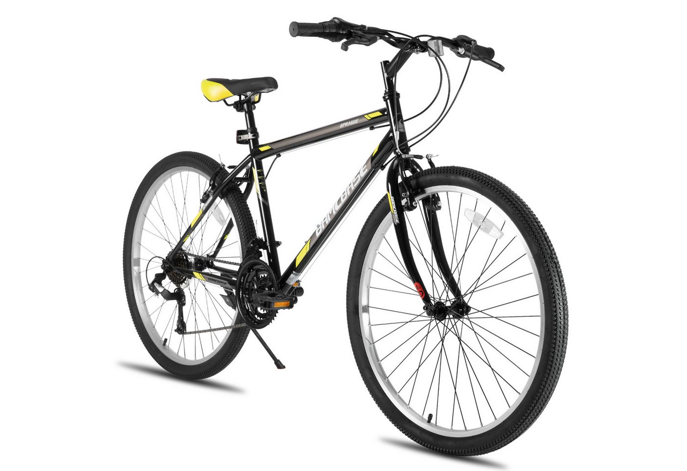 HILAND Mountainbike 24 26 Zoll bike Männer Frauen MTB Fahrrad für Jugend Studenten Pendler, mit V-Bremse, 21 Gang, Federgabel, Hochwertiger Rahmen,Kettenschaltung von HILAND