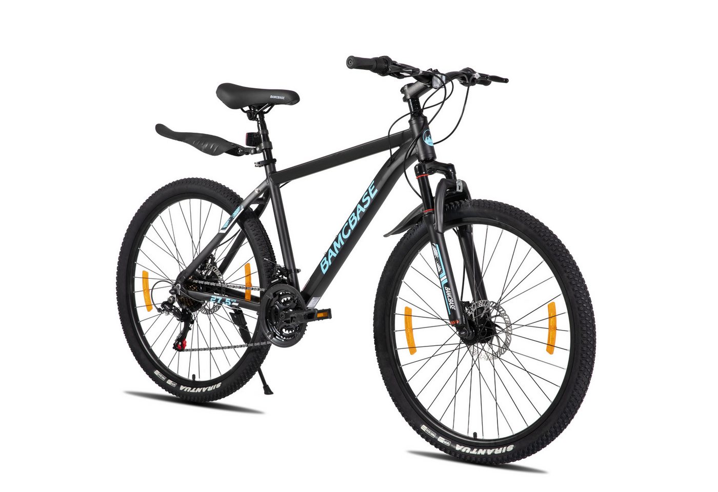 HILAND Mountainbike 26 27,5 Zoll Geländefähiges Fahrrad für Männer und Frauen, Aluminiumrahmen, 21-Gang, mechanischen Scheibenbremsen und Federgabel von HILAND
