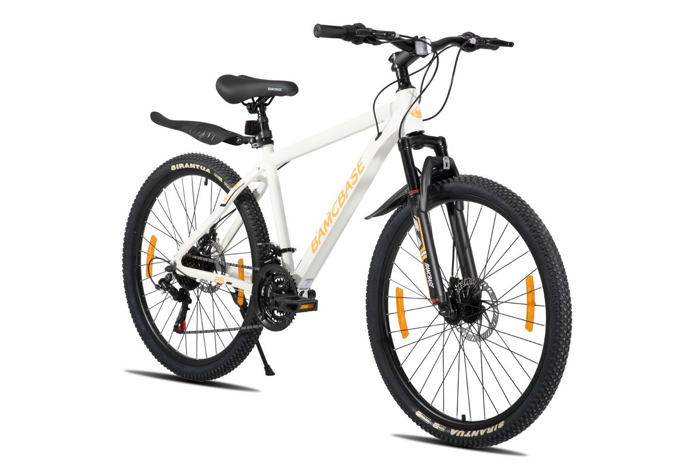 HILAND Mountainbike 26 27,5 Zoll Geländefähiges Fahrrad für Männer und Frauen, Aluminiumrahmen, 21-Gang, mechanischen Scheibenbremsen und Federgabel von HILAND