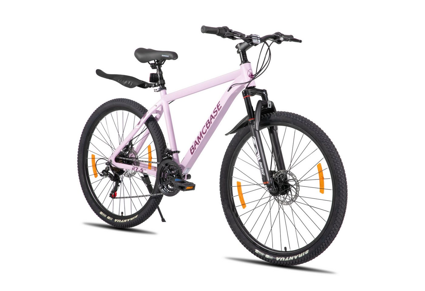 HILAND Mountainbike 26 27,5 Zoll Geländefähiges Fahrrad für Männer und Frauen, Aluminiumrahmen, 21-Gang, mechanischen Scheibenbremsen und Federgabel von HILAND