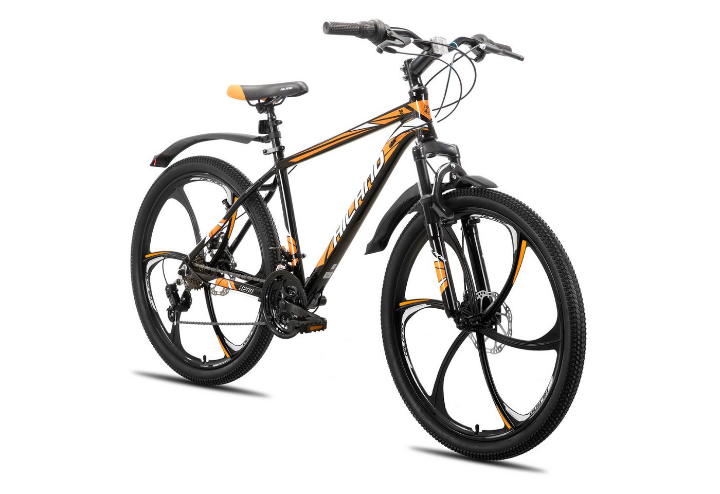 HILAND Mountainbike 26 Zoll Mountainbikes für Damen und Herren,Offroad- und Pendlerräder, 6-Speichen-Räder, 18-Gang, mit Schutzblechen, Doppelscheibenbremsen HILAND Mountainbike 26 Zoll Mountainbikes für Damen und Herren,Offroad- und Pendlerräder, 6-Speichen-Räder, 18-Gang, mit Schutzblechen, Doppelscheibenbremsen von HILAND