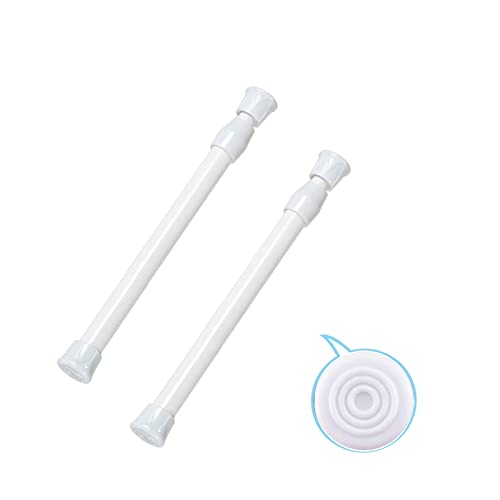 2 St¨¹ck kleine Spannstangen 18-28cm Gardinenstangen in ausziehbarer Breite, Federstange f¨¹r K¨¹chenutensilien, Schrank und Schrank, passt in die R?ume zum Aufstehen von HILLHOME