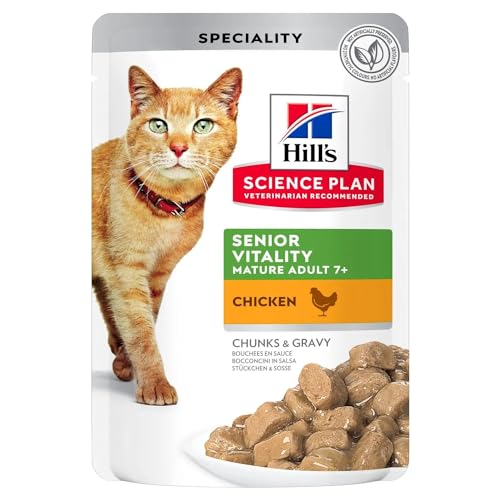 HILLS SCIE HILL'S HSP Feline Senior Vitality Hühnerbeutel, 12 x 85 g, Schwarz, normal HILLS SCIE HILL'S HSP Feline Senior Vitality Hühnerbeutel, 12 x 85 g, Schwarz, normal von HILLS SCIE