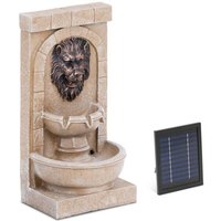 Solar Gartenbrunnen Solarbrunnen Zierbrunnen Wasserspiel Löwenkopf 2 Ebenen LED von HILLVERT