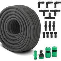 Hillvert - Tropfschlauch Bewässerung Perlschlauch 50 m 4 bar bis 1200 l/h inkl. Zubehör von HILLVERT