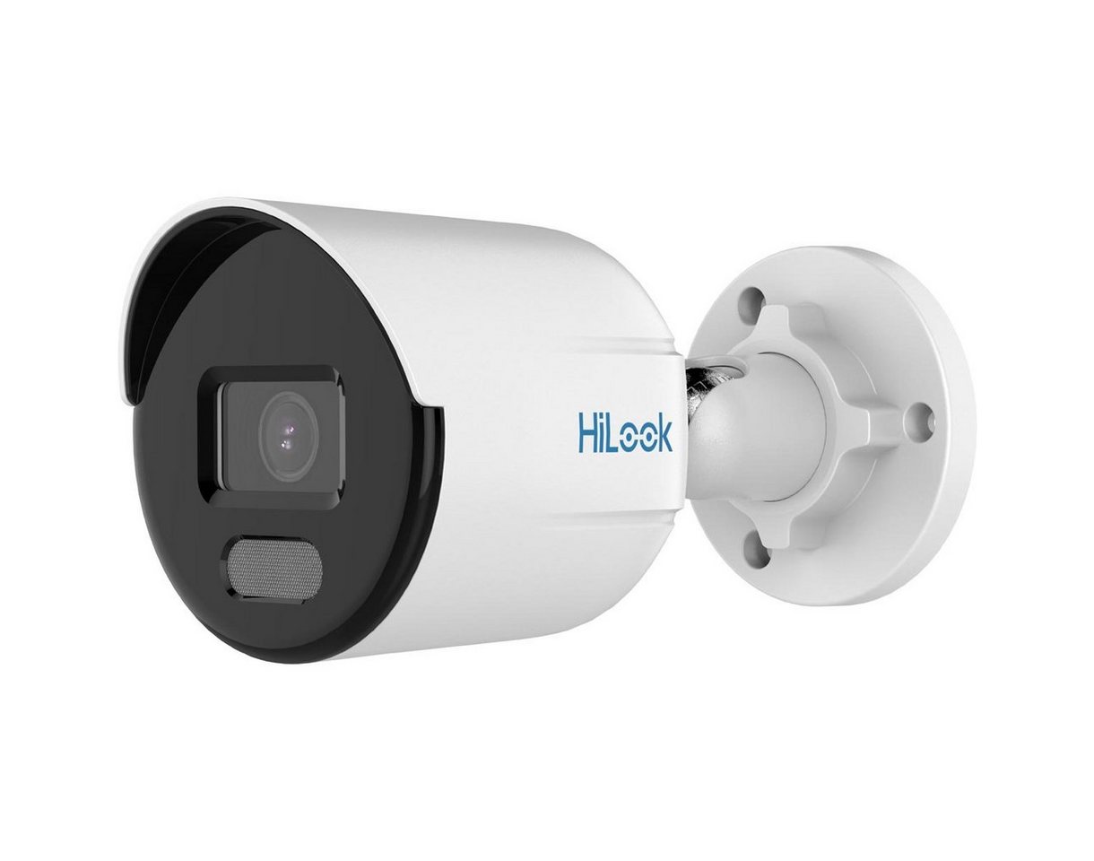 HILOOK IPC-B149H 4 MP ColorVu PoE Netzwerk wettergeschützte Überwachungskamera (Außenbereich, Innenbereich, Bewegungserkennung, Zusatzbeleuchtung) von HILOOK