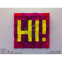 Abstrakte 3D Wandkunst, Pixel Mosaik Kunst, Holz Klang Diffusor, Sound Panel, Wand Kunst Malerei, Hi Dekor, Lustige Dekor von HILOWoodArtDecor