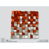 Holz 3D Wandkunst, Mosaik Kunst, Klang Diffusor, Sound Panel, Wand Kunst Malerei, Dekor von HILOWoodArtDecor