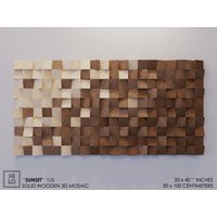 Massivholz 3D Wandkunst, Mosaik Kunst, Klang Diffusor, Holz Sound Panel, Wand Kunst Malerei, Dekor von HILOWoodArtDecor