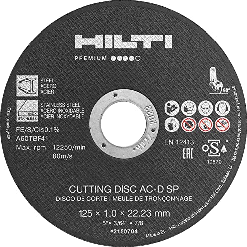 10 x HILTI Trennscheibe AC-D SP 125 INOX 1.0 mm Universal Premium Flexscheibe Edelstahl 10 x HILTI Trennscheibe AC-D SP 125 INOX 1.0 mm Universal Premium Flexscheibe Edelstahl von HILTI