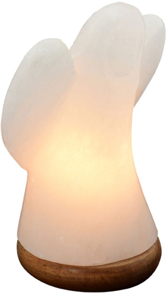 HIMALAYA SALT DREAMS Salzkristall-Tischlampe Engel, Leuchtmittel wechselbar, Warmweiß, Handgefertigt aus Salzkristall - jeder Stein ein Unikat, H: ca.19 cm von HIMALAYA SALT DREAMS