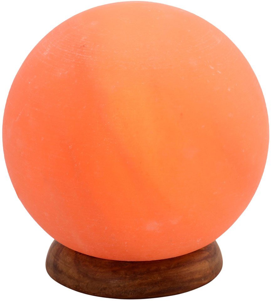 HIMALAYA SALT DREAMS Salzkristall-Tischlampe Planet, Leuchtmittel wechselbar, Warmweiß, Handgefertigt aus Salzkristall - jeder Stein ein Unikat, ca.1,9 kg von HIMALAYA SALT DREAMS