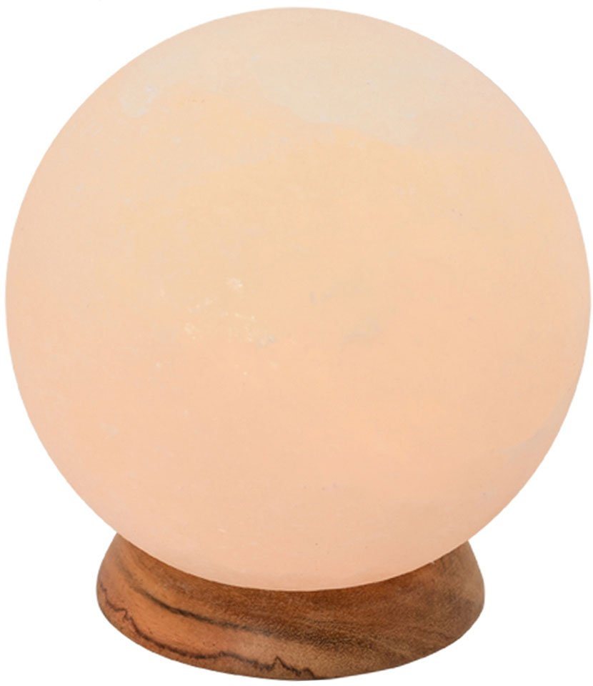 HIMALAYA SALT DREAMS Salzkristall-Tischlampe Planet, Leuchtmittel wechselbar, Warmweiß, Handgefertigt aus Salzkristall - jeder Stein ein Unikat, ca.3 kg von HIMALAYA SALT DREAMS