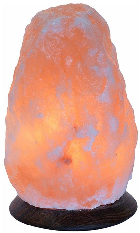 HIMALAYA SALT DREAMS Salzkristall-Tischlampe Rock, Leuchtmittel wechselbar, Warmweiß, Handgefertigt aus Salzkristall - jeder Stein ein Unikat, ca.1,7 kg von HIMALAYA SALT DREAMS