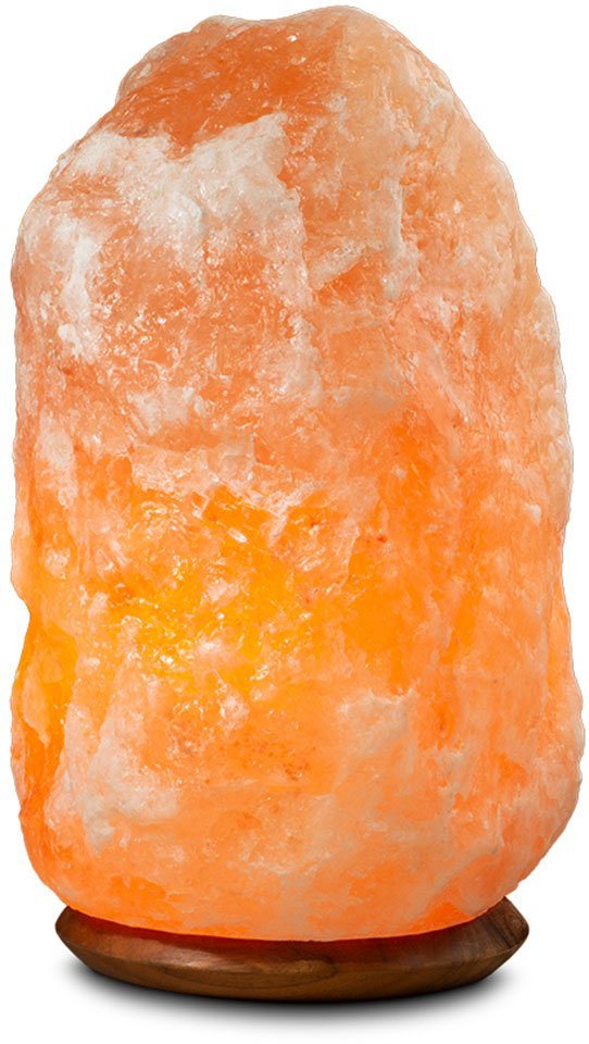 HIMALAYA SALT DREAMS Salzkristall-Tischlampe Rock, Leuchtmittel wechselbar, Warmweiß, Handgefertigt aus Salzkristall - jeder Stein ein Unikat, ca.18-22 kg von HIMALAYA SALT DREAMS