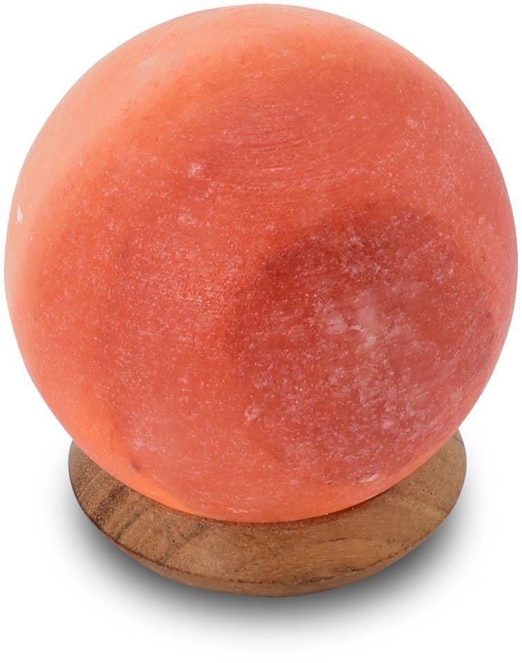 HIMALAYA SALT DREAMS Salzkristall-Tischlampe USB-Ball, LED wechselbar, Warmweiß, Handgefertigt aus Salzkristall - jeder Stein ein Unikat von HIMALAYA SALT DREAMS