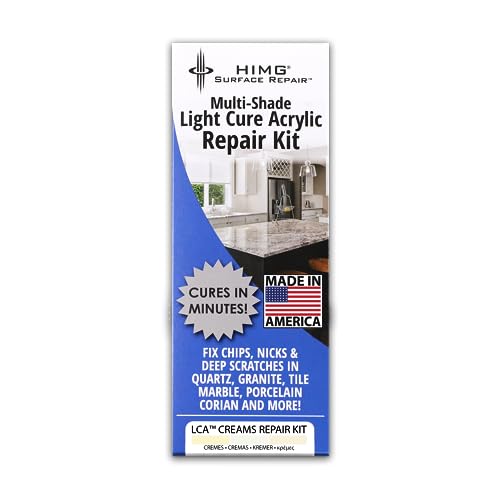 HIMG Surface Repair Reparaturset für Cremetöne, Quarz-Arbeitsplatten-Reparaturset, Granit-Reparaturset, Splitter-Reparatur für Quarz, Granit, Marmor, Korian, Porzellan, Acryl, Kantensplitter und mehr HIMG Surface Repair Reparaturset für Cremetöne, Quarz-Arbeitsplatten-Reparaturset, Granit-Reparaturset, Splitter-Reparatur für Quarz, Granit, Marmor, Korian, Porzellan, Acryl, Kantensplitter und mehr von HIMG