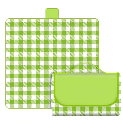 HIMKI Outdoor-Picknickdecke 600D Oxford Stoff Campingdecke wasserdicht Strandmatte Klappbar tragbar Picknick-Matte für Outdoor Strand Wandern Garten Camping Park (Grün, 150 x 100 cm) von HIMKI