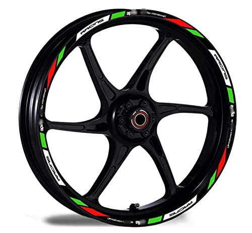 Für Aprilia DORSODURO 750 FACTOR Racing GPR APR RSV RS4 Tuono SR50 Motorrad Reifen Felgen Aufkleber Aufkleber Felgenaufkleber (Color : 6) von HIMNIL