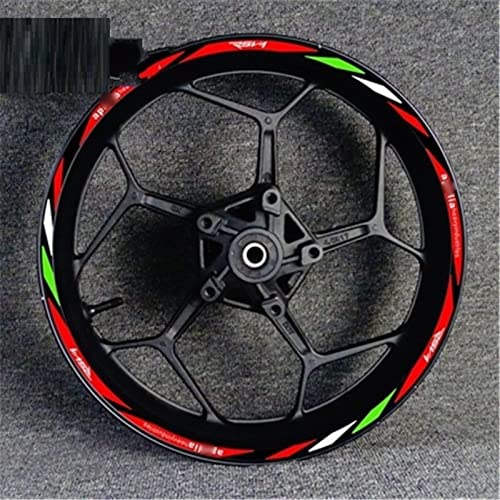 Für Aprilia RSV4 R/RR RSV4 RF RSV4 RFW Motorrad Rad Aufkleber Vorne Hinten Felge Rad Aufkleber Reifen Aufkleber Kit Set Felgenaufkleber (Color : 7) von HIMNIL