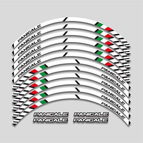 HIMNIL Motorrad-Felgenstreifen-Aufkleber Für Ducati 899 959 1199 1299 Panigale V2 V4 S/R Front Rear Decal Full Set Felgenaufkleber (Color : 26) von HIMNIL