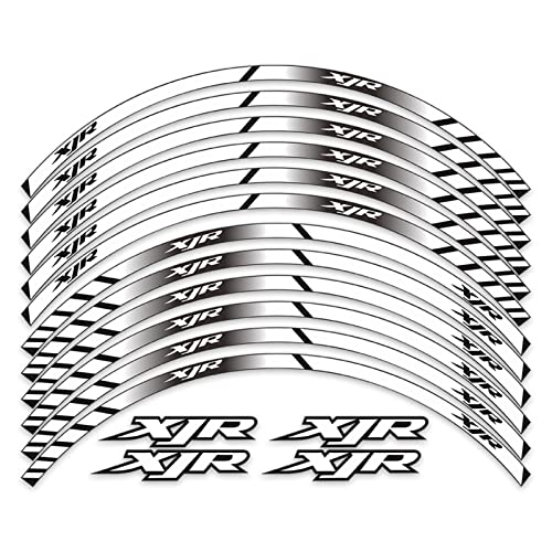 HIMNIL Motorrad Rad Aufkleber Reifen Reflektierende Streifen Aufkleber Felgen Aufkleber Für Yamaha XJR 400 1200 1300 Felgenaufkleber (Color : Silber) von HIMNIL