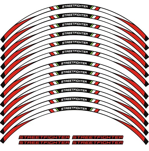 HIMNIL Motorrad Zubehör Felge Streifen Klebeband Aufkleber Aufkleber Für Ducati Streetfighter 848 V4/4S V2/2S Felgenaufkleber (Color : C) von HIMNIL