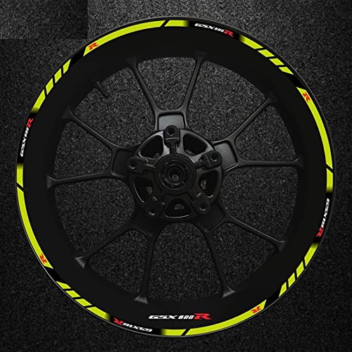 HIMNIL Motorrad-Innen- Und Außenradnaben-Aufkleber, Dekorativer Felgenaufkleber Für Suzuki GSXR600 Gsxr 600 R 600R Gsx-r 600 Felgenaufkleber(Color:19) von HIMNIL