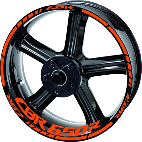 Reflektierende Motorrad Aufkleber Aufkleber Felge Hinten Vorne Für Cbr650 CBR 650r Cbr650r 2019 2020 2021 Felgenaufkleber (Color : 7) von HIMNIL