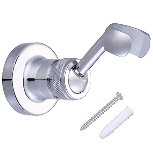 HIMREYLD Duschkopfhalterung Handbrause Halterung, Duschhalterung mit 360 Grad Kugelgelenk Verstellbar Universal für Dusche Badezimmer, Verchromt von HIMREYLD