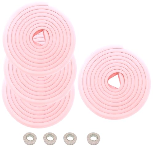 HIMRY® 20 Meter (4x5m) Kantenschutz L-förmige Schaum Kissen Extra Verdicken, Schwamm Tisch Kantenkissen Eckkissen, Kante Ecke Anti-Kollisions Baby Kinder Stoßschutz, Pink KXD7000 Pink -4X von HIMRY