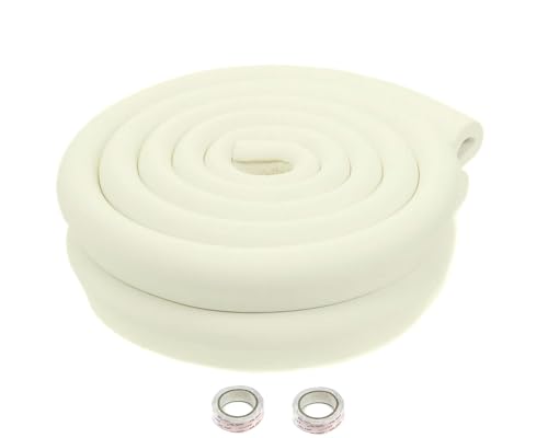 HIMRY® 4 Meter U-förmige Glastisch Kantenschutz, Tisch Möbel Kanten Schwamm Kissen Stoßschutz, Baby-Sicherheits-Tabellen-Schreibtisch-Edge-Corner Anti-Kollision Streifen (2x2M) Creme, KXD7003 Ivory von HIMRY