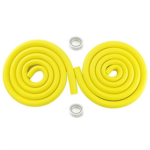 HIMRY® 4 Meter U-förmige Glastisch Kantenschutz, Tisch Möbel Kanten Schwamm Kissen Stoßschutz, Baby-Sicherheits-Tabellen-Schreibtisch-Edge-Corner Anti-Kollision Streifen (2x2M) Gelb, KXD7003 Yellow von HIMRY