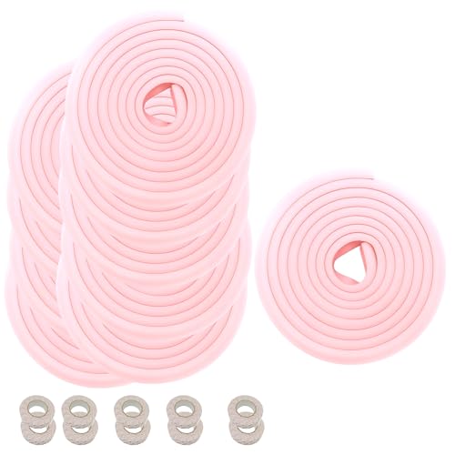 HIMRY® 50 Meter (10x5m) Kantenschutz L-förmige Schaum Kissen Extra Verdicken, Schwamm Tisch Kantenkissen Eckkissen, Kante Ecke Anti-Kollisions Baby Kinder Stoßschutz, Pink KXD7000 Pink -10X von HIMRY