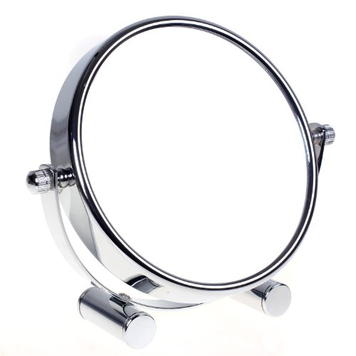HIMRY Designed Kosmetik Spiegel/Kosmetikspiegel, 360° drehbar. zweiseitig: normal und 7 - Fach Vergrößerung. Standspiegel, Rasierspiegel, Badezimmerspiegel. verchromten, KXD3142-7x von HIMRY