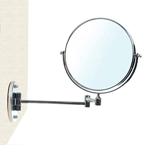 HIMRY Designed Kosmetik Spiegel/Kosmetikspiegel, 8 inch, 360° drehbar. 2 Spiegel: normal und 10 - Fach Vergrößerung, 17,5 cm ø, verchromten, KXD3107-10x von HIMRY
